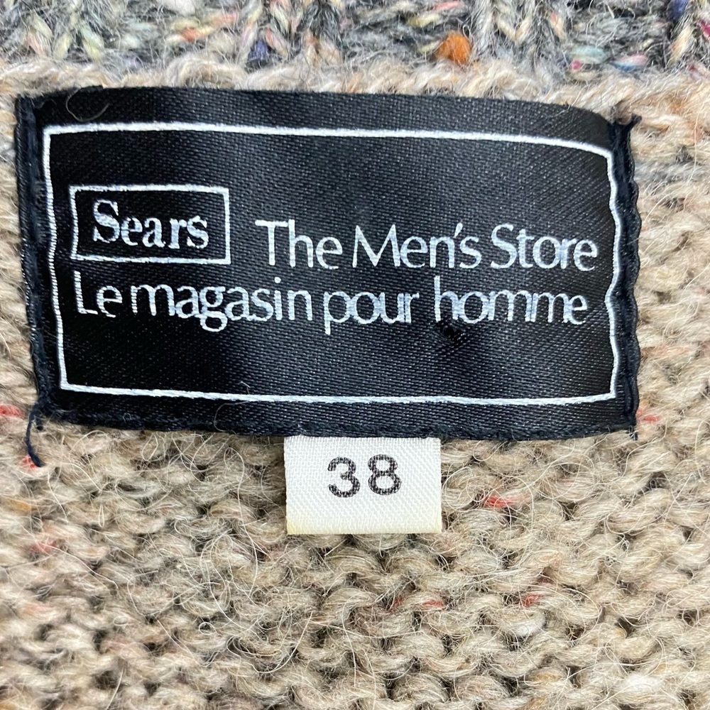 Vintage Sears The Men’s Store Tan Grey Burgundy Argyle Sweater Vest S - Picture 3 of 15
